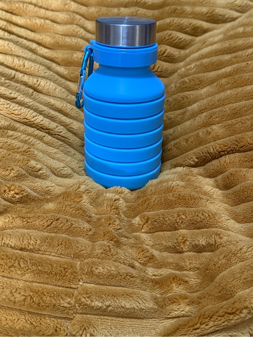 Sonic Collapsible Silicone Water Bottle with Carabiner